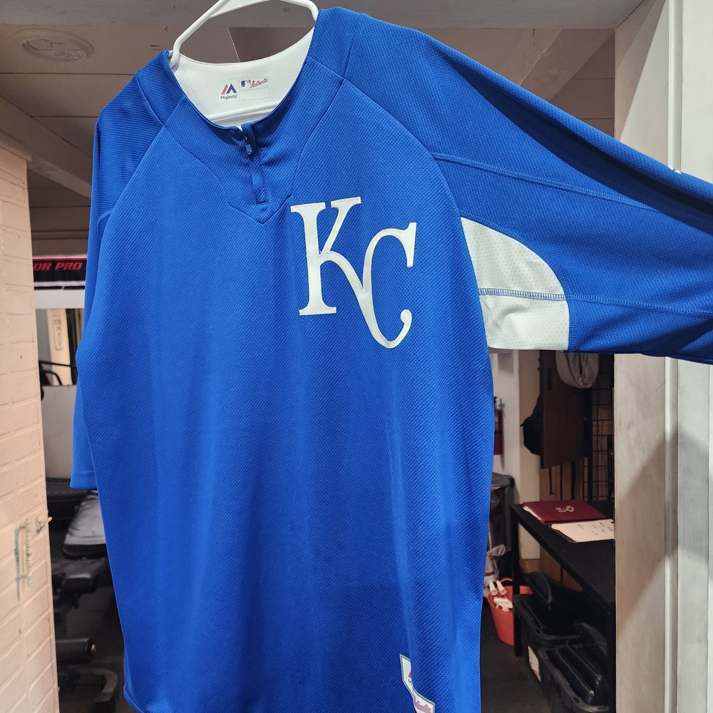 Majestic Royal Blue KC Baseball Jersey